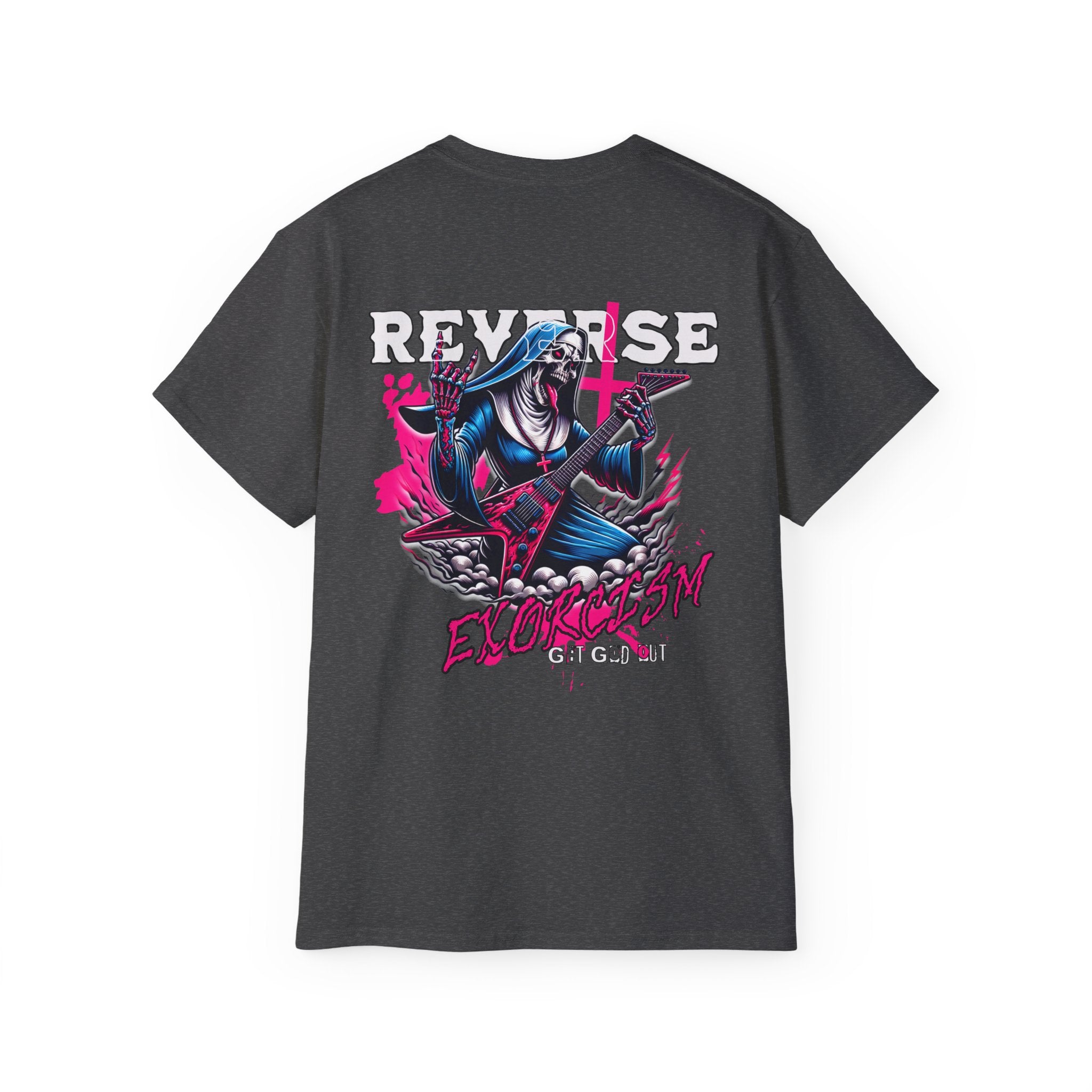 Reverse Exorcism - Unisex Cotton Tee (Back) - Damned Threads